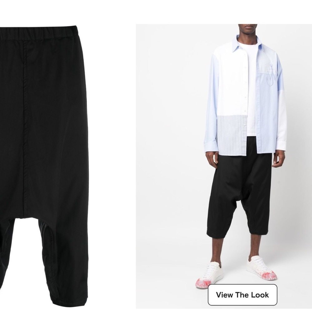 Comme Des Garçons Black
drop-crotch cropped trousers